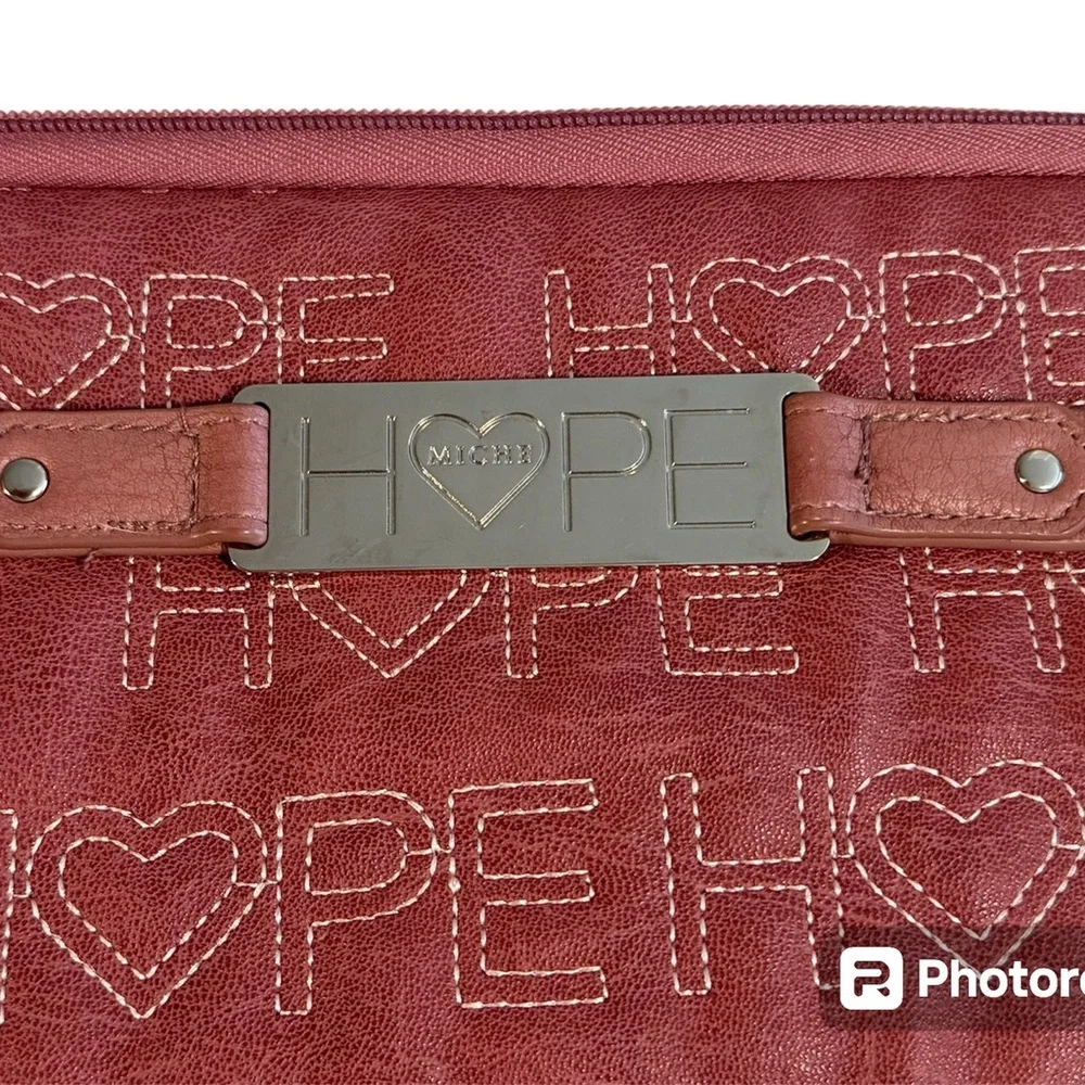Miche Hope dusty rose faux leather laptop sleeve